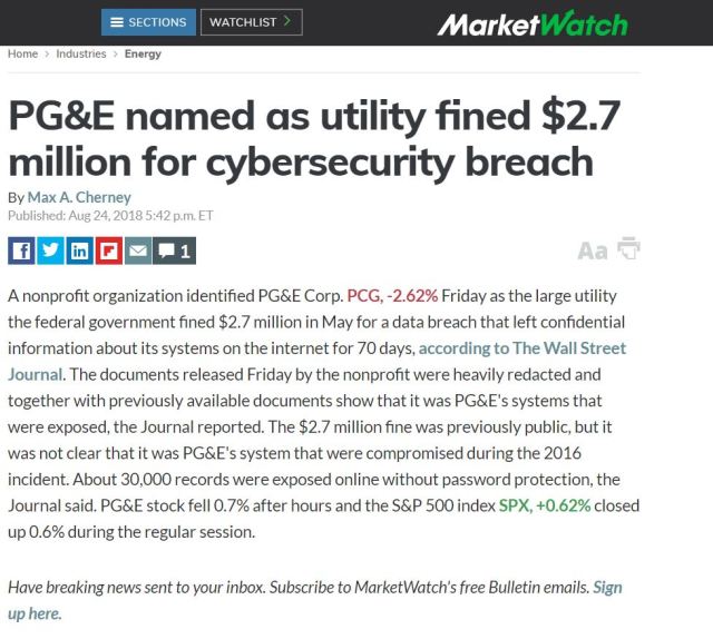 PG&E Endangered the Grid