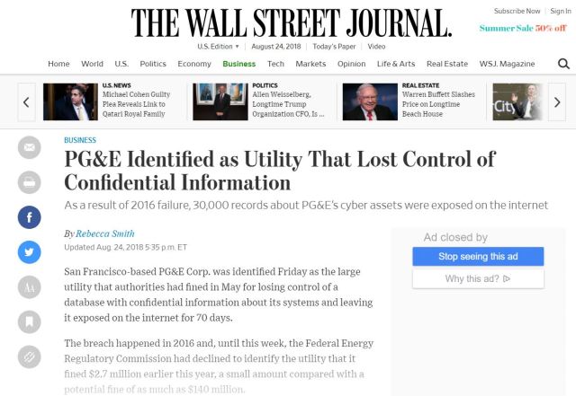 PG&E Endangered The Grid