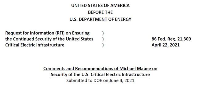 Critical Electric Infrastructure